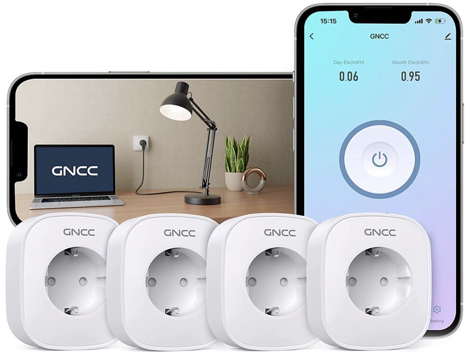 4x GNCC WLAN Smart Steckdose mit Sprachsteuerung für 26,97€ (statt 34€)