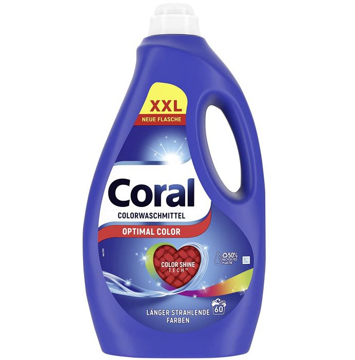 3L Coral Colorwaschmittel Optimal Color XXL ab 7,83€ (statt 13€)