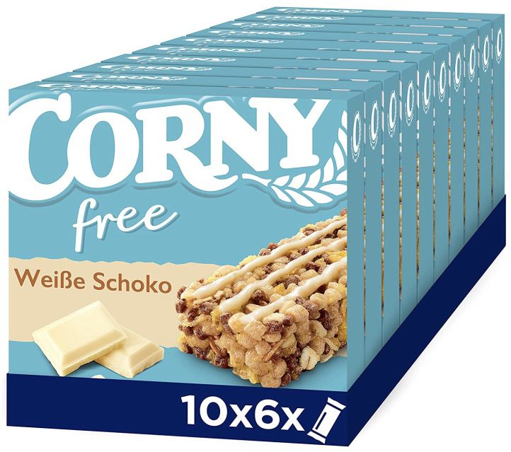 10x versch. Corny Free Sorten (je 6x 20g) für 12,81€ (statt 17€)