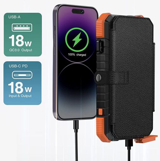 Blavor 20.000mAh Solar Powerbank mit QC 3.0 & 4 Panels für 29,99€ (statt 60€)