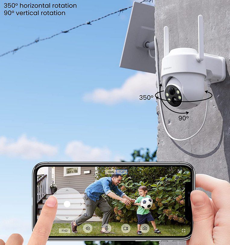 GALAYOU R1 2K PTZ Überwachungskamera mit Solarpanel für 64,99€ (statt 110€)