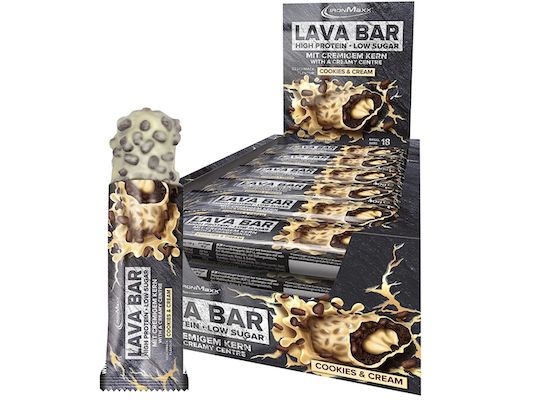 18x 40g IronMaxx Lava Bar Proteinriegel   Cookies & Cream für 22,98€ (statt 32€)