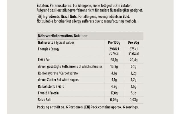 200g by Amazon Paranusskerne für 2,33€