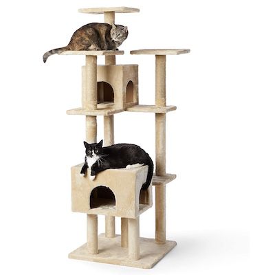 Amazon Basics Kratzbaum mit Höhle für 80€ (statt 120€)