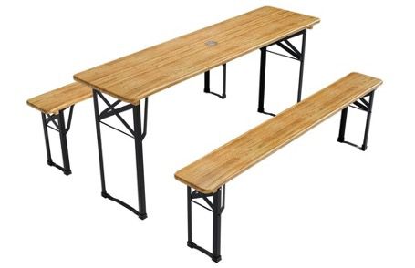 🍺 Juskys Bierzeltgarnitur Bichl 170cm 3teilig für 72,25€ (statt 80€)