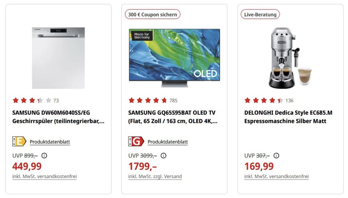 MediaMarkt Mehrwertwoche: z.B. SIEMENS Kochfeld + Einbauherd für 599€ (statt 680€)