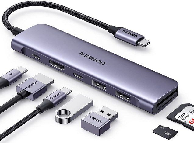 UGREEN USB C 7in1 Hub mit 4K HDMI & 100W PD für 19,99€ (statt 36€)