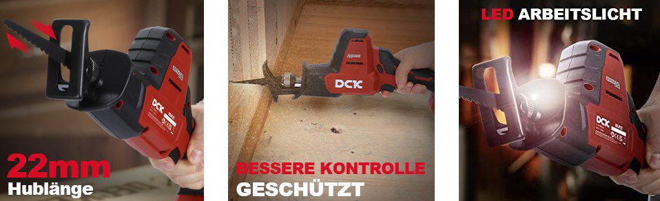 DCK Bürstenlose 20V Säbelsäge für 51,99€ (statt 80€)