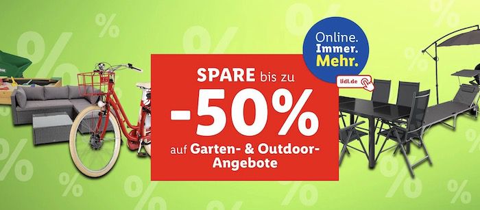 Lidl: bis  50% auf Garten  und Outdoorangebote   z.B. Best Camp Kuppelzelt 129€ (statt 160€)