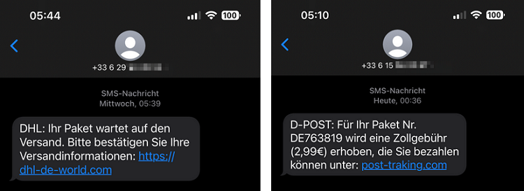 Neue Phishing Welle per SMS und E Mail (DHL Fake SMS)