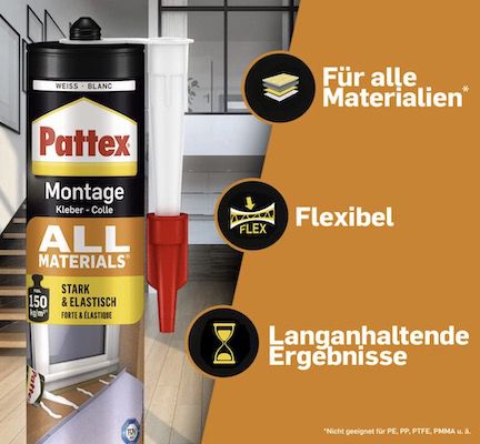 Pattex Montagekleber All Materials für 4,52€ (statt 9€)   Prime