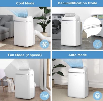 Midea MPD 12CRN7 Mobiles Klimagerät mit 12.000 BTU für 311,99€ (statt 429€)