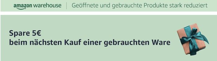 Amazon: 5€ Rabatt auf zurückgegebene Warehouse Artikel