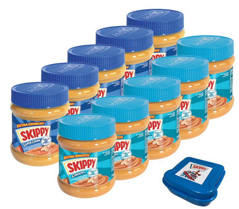 SKIPPY 10 x 340g Erdnussbutter Creamy und Chunk für 34,90€ (statt 45€)