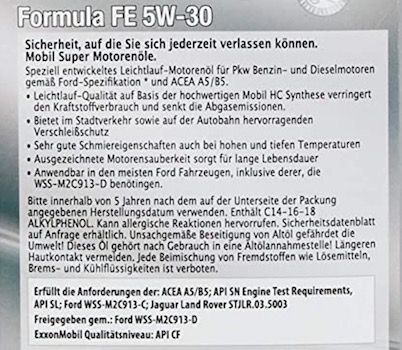 5 Liter Mobil Super 3000 X1 Formula FE 5W 30 für 26,30€ (statt 35€)