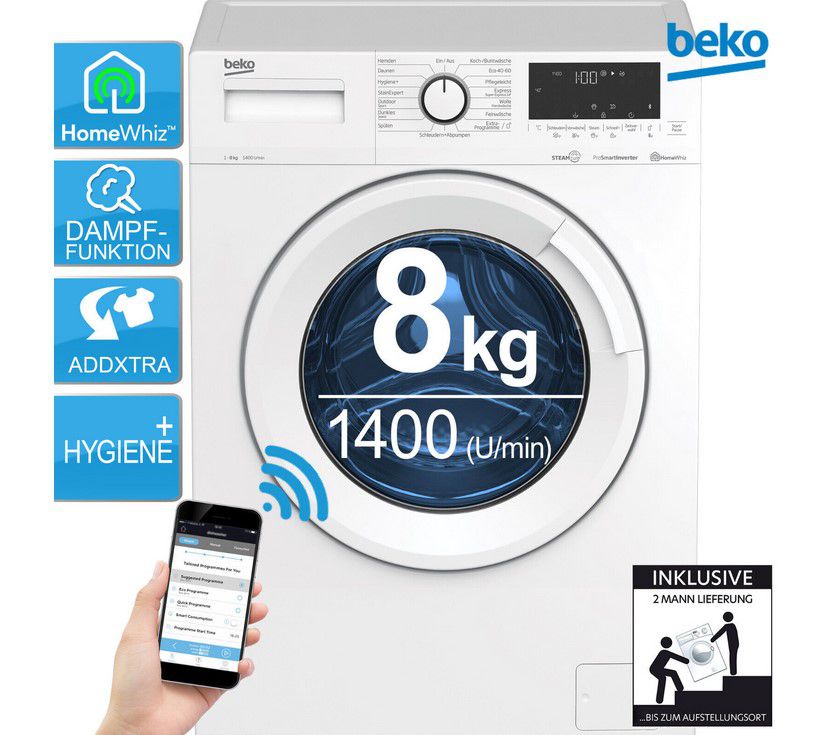 Beko WML8146 smarter Waschvollautomat 8kg für 350,91€ (statt 415€)