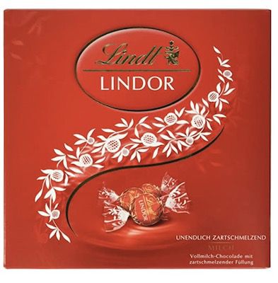 15er Pack Lindt Schokolade LINDOR Milch Präsent Box für 4,39€