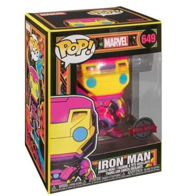Funko POP Marvel: Iron Man Schwarzlicht 9cm Sammelfigur für 7,99€ (statt 18€)