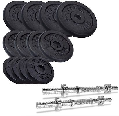 ScSPORTS Kurzhantel Set mit 35 kg Gusseisen Scheiben für 62,95€ (statt 140€)