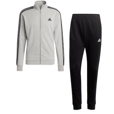 adidas Trainingsanzug Essentials 3 Stripes French Terry für 49,99€ (statt 63€)