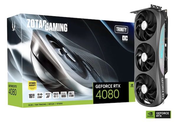 Zotac GeForce RTX 4080 Trinity OC Grafikkarte für 1.129,69€ (statt 1.297€)