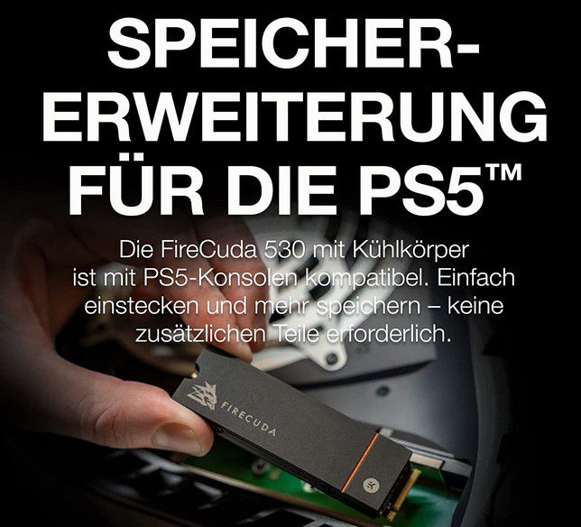 Seagate FireCuda 530 NVMe SSD 2TB PC/PS5 Headsink für 149,99€ (statt 188€)