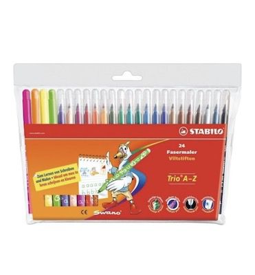 24er Pack STABILO Trio A-Z Filzstifte für 3,99€ (statt 8€)