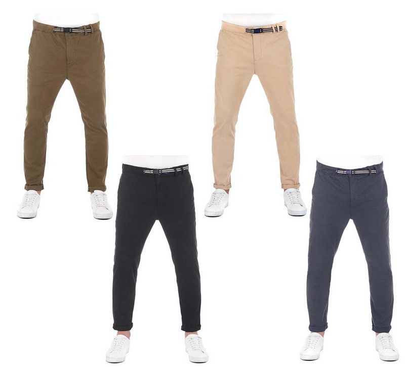 Riverso RIVMalte Herren Chinohose mit Gürtel für 19,99€ (statt 23€)