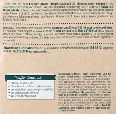 Kneipp Aroma Pflegeschaumbad mit Kokos  & Hibiskusblütenduft ab 0,80€