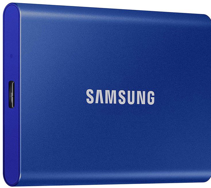 Samsung T7 Portable blaue 1TB SSD extern für 61,19€ (statt 74€)