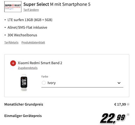 Xiaomi Redmi Note 12 Pro+ & Redmi Smart Band 2 für 22,99€ + o2 Allnet 13GB für 17,99€ mtl.