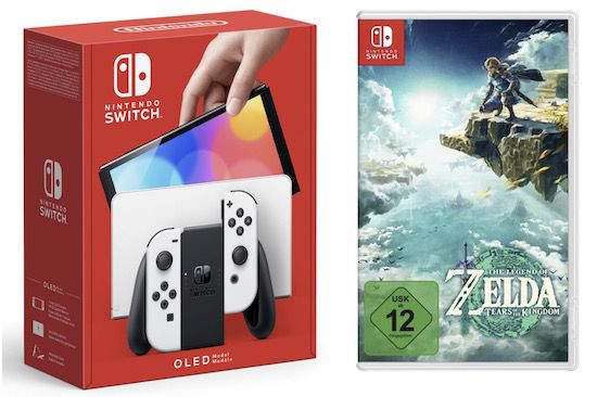 Nintendo Switch OLED + The Legend of Zelda: Tears of the Kingdom ab 334,99€ (statt 364€)