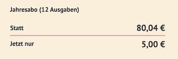 12 Ausgaben Capital Abo als e Paper direkt nur 5€ (statt 80€)