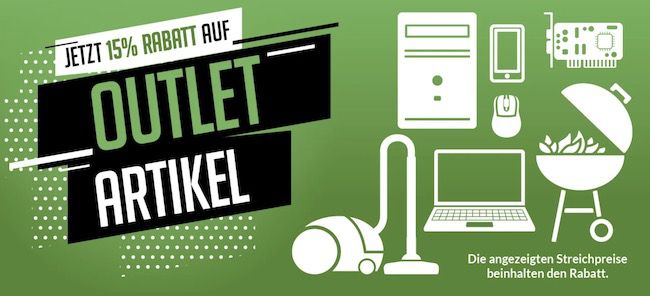 Alternate: 15% Rabatt auf Outlet Artikel   z.B. ASUS TUF Gaming A15 für 725,99€ (statt 999€)