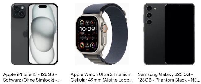 eBay: bis 50€ Rabatt auf Elektronik   z.B. Apple Watch Ultra 2 für 819€ (statt 859€)