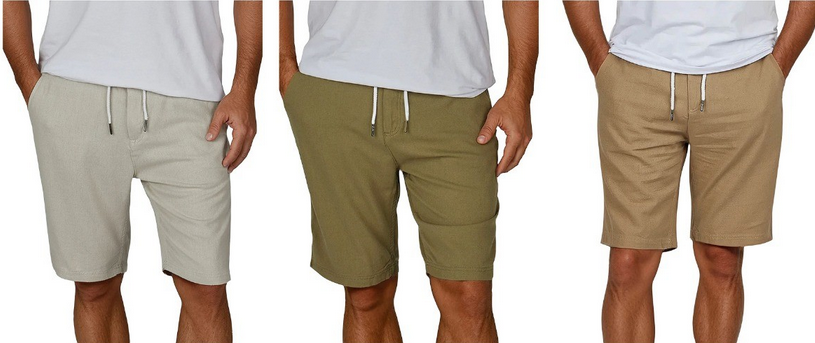 🩳 riverso RIVOliver Herren Bermuda 🩳 riverso RIVOliver Herren Bermuda Leinen Shorts bis 5XL für 24,99€ (statt 34€)