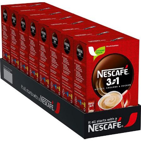 8 x 10er Pack NESCAFÉ 3 in 1 Kaffee Sticks ab 14,32€ (statt 18€)