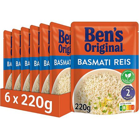 6er Pack Ben’s Original Express Basmatireis, je 220g ab 7,11€ (statt 13€)