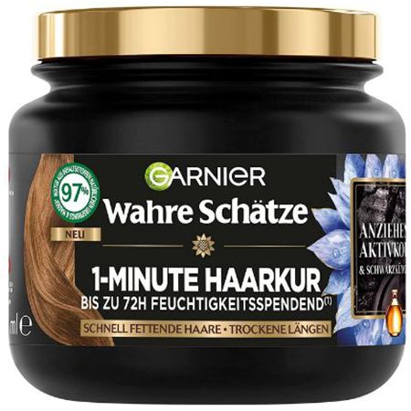 Garnier Wahre Schätze Charcoal Haarmaske, 340ml ab 3,18€ (statt 5€)