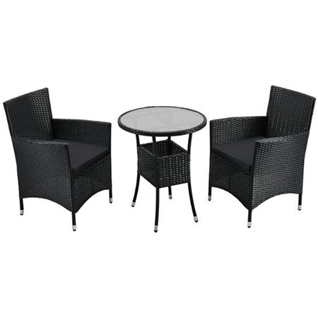 Juskys Bayamo Polyrattan Balkon Set, 3-tlg. für 122,94€ (statt 150€)