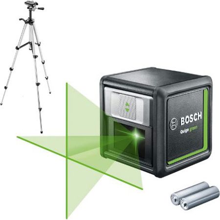 Bosch Quigo green Kreuzlinienlaser mit Stativ für 79,99€ (statt 100€)