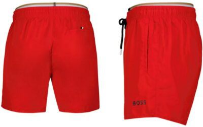 BOSS Herren Badeshorts Thornfish in Blau o. Rot für 63,91€ (statt 75€)