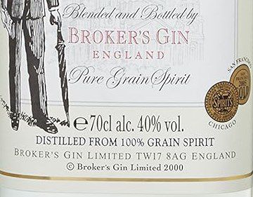 Brokers Premium London Dry Gin, 0,7L, 47% für 16,99€ (statt 22€)