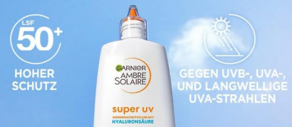 Garnier Super UV Sonnenschutz Fluid mit LSF 50+ für 9€ (statt 11€)