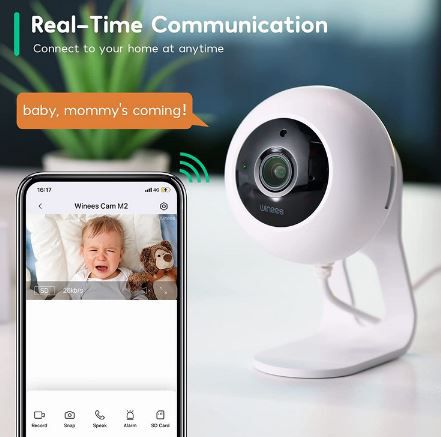 winees 2K 4MP Video Babyphone mit 2 Wege Audio für 19,21€ (statt 36€)