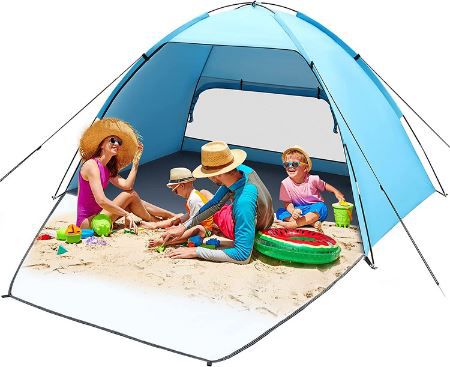 HaoYao XXL Strandmuschel, 2 4 Personen, UV Schutz 50+ für 34,99€ (statt 50€)