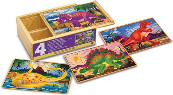 Melissa & Doug Holzpuzzle mit Dino Motiven für 7,59€ (statt 12€)