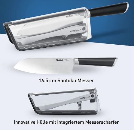 Tefal K25790 Eversharp Santokumesser + Messerschärfer für 22,99€ (statt 30€)   Prime