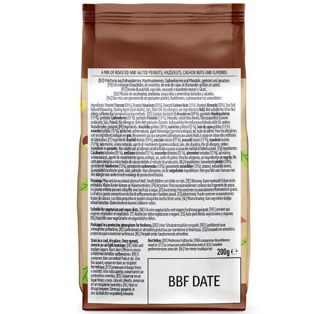 4er Pack Happy Belly Nuss Mix, 200g ab 6,79€ (statt 10€)