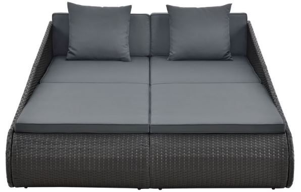 Juskys Mykonos XXL Polyrattan Sonnenliege für 277,94€ (statt 350€)